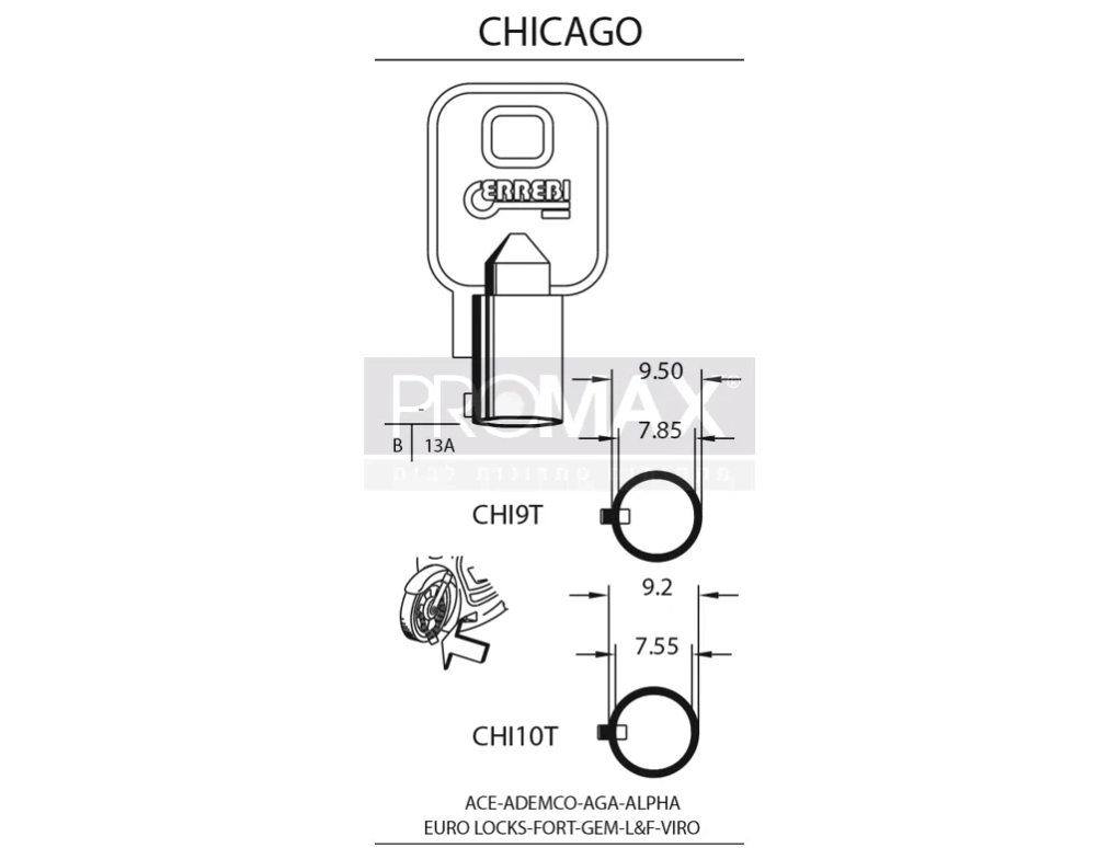 גלם תוצרת איטליה CHI10T Errebi