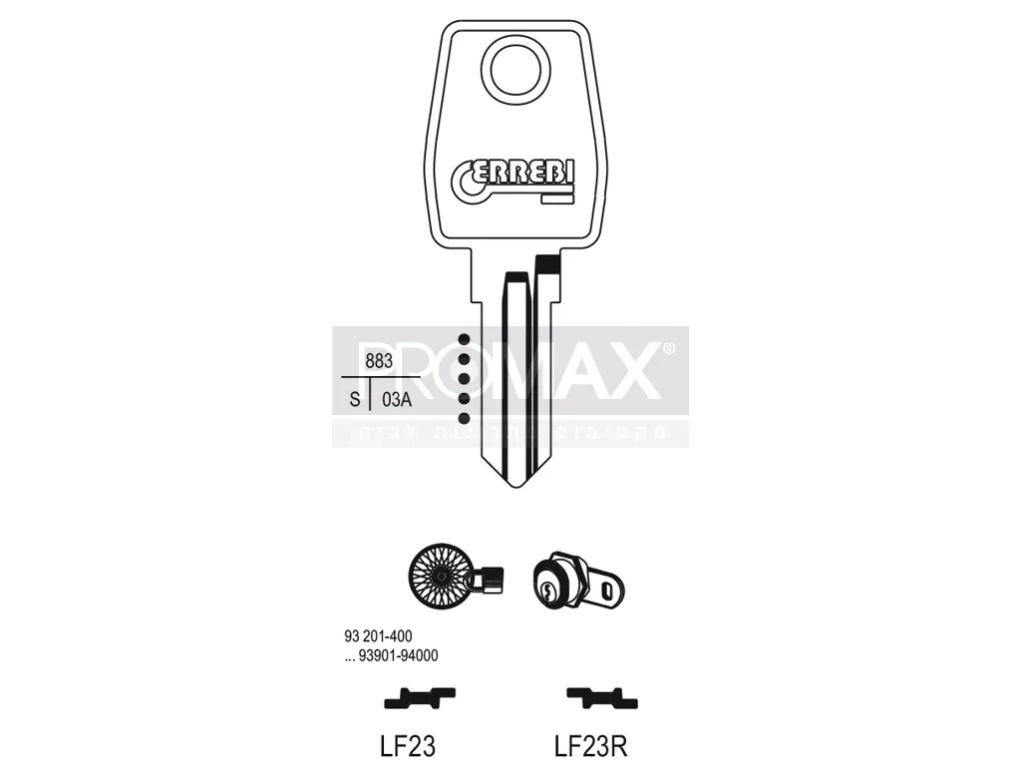 גלם תוצרת איטליה LF23R Errebi