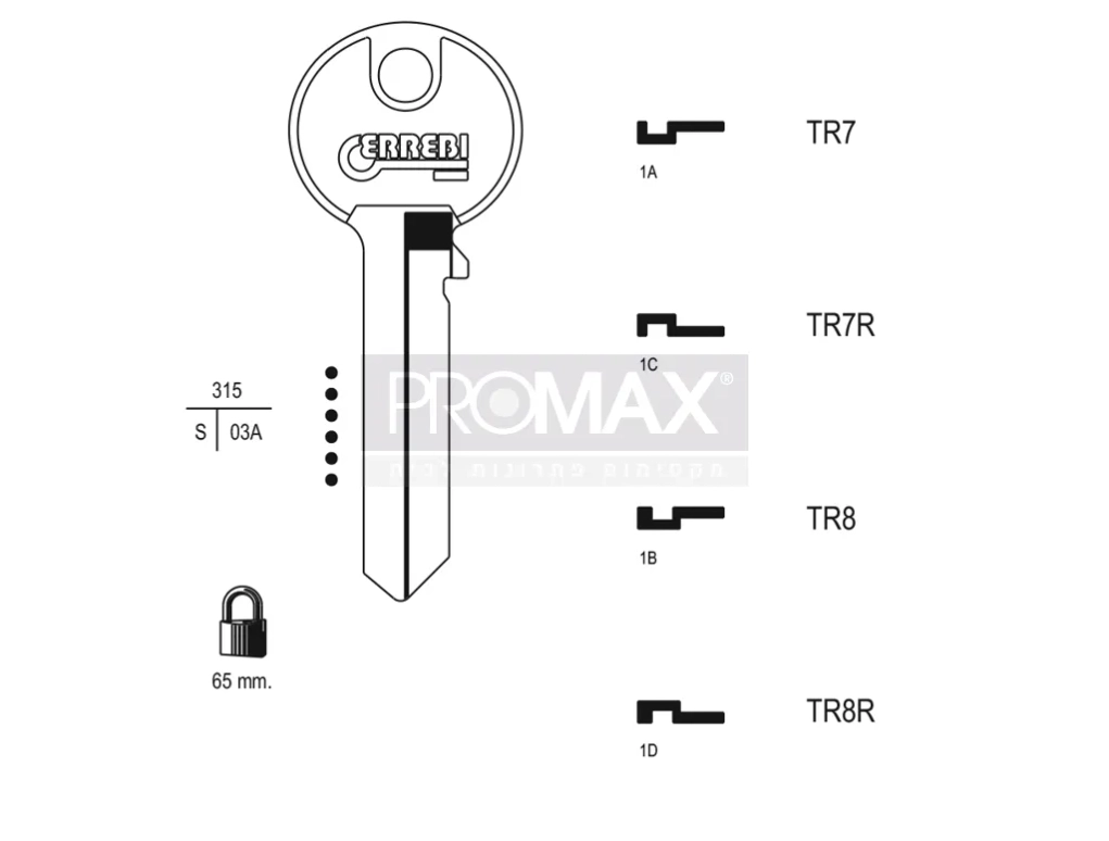גלם תוצרת איטליה TR7R Errebi