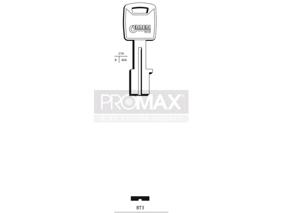 גלם תוצרת איטליה BT3 מפתח כספת . BE2P Errebi