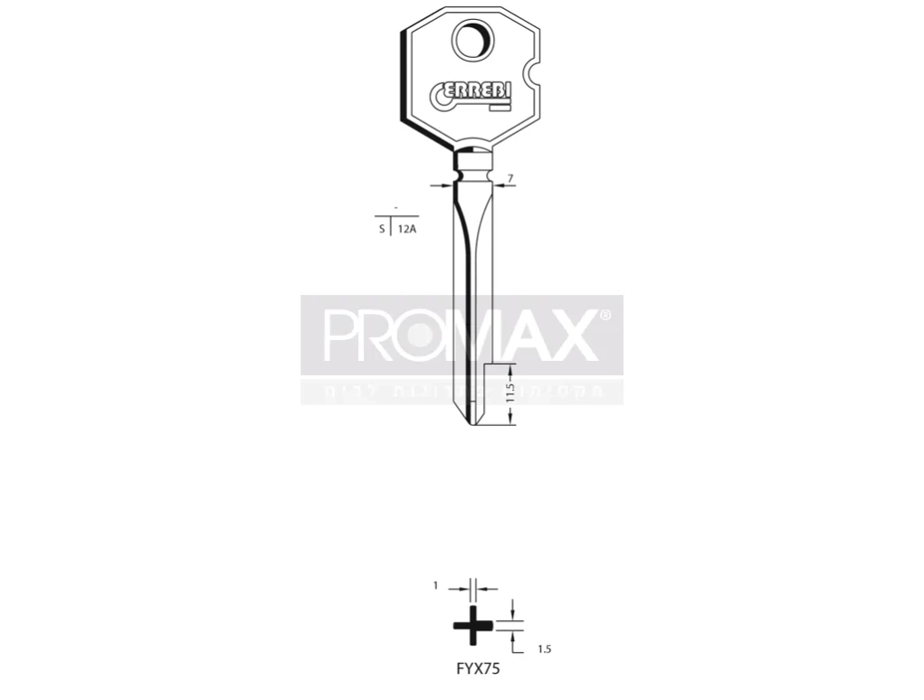 גלם תוצרת איטליה FYX75 Errebi