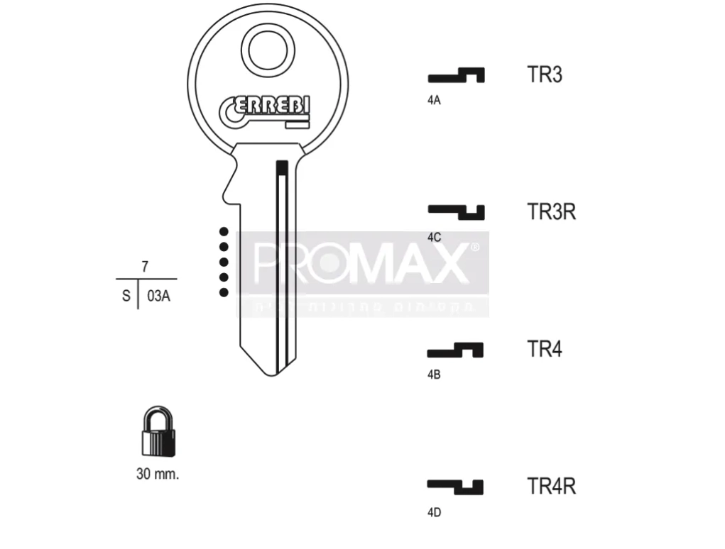 גלם תוצרת איטליה TR3R Errebi