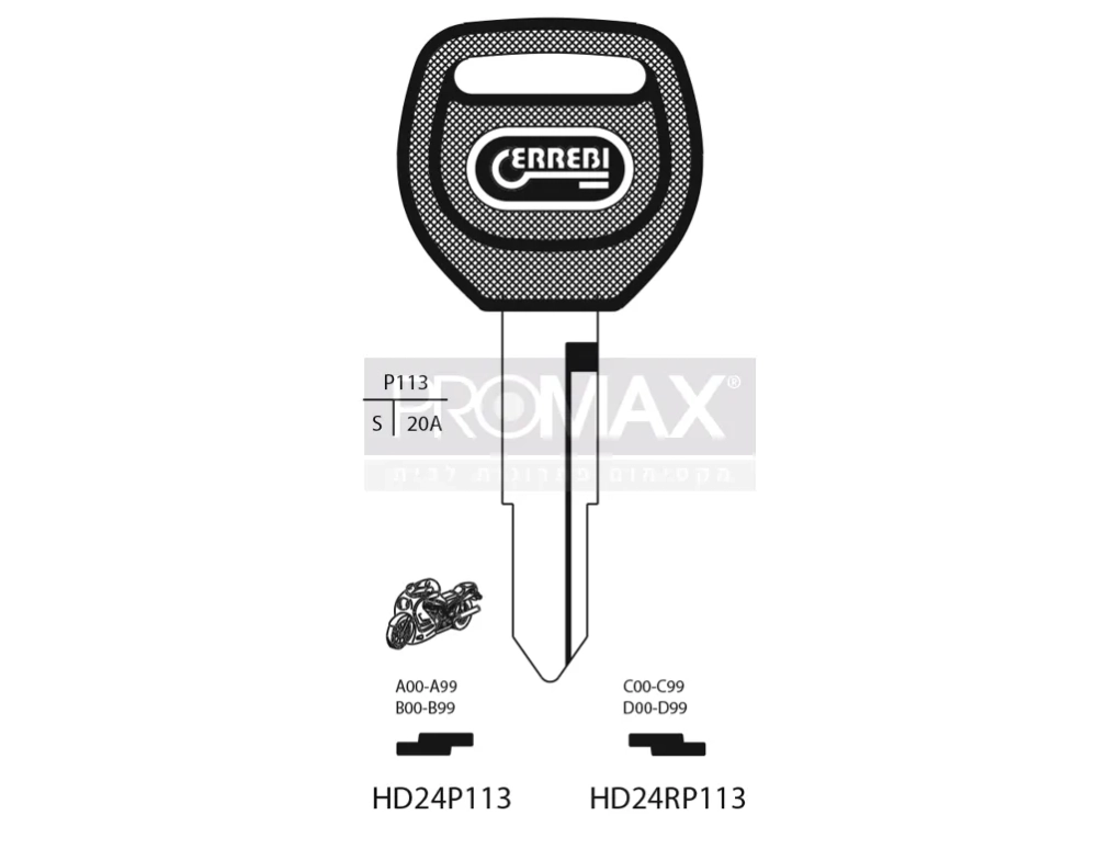 גלם תוצרת איטליה HD24P22 Errebi