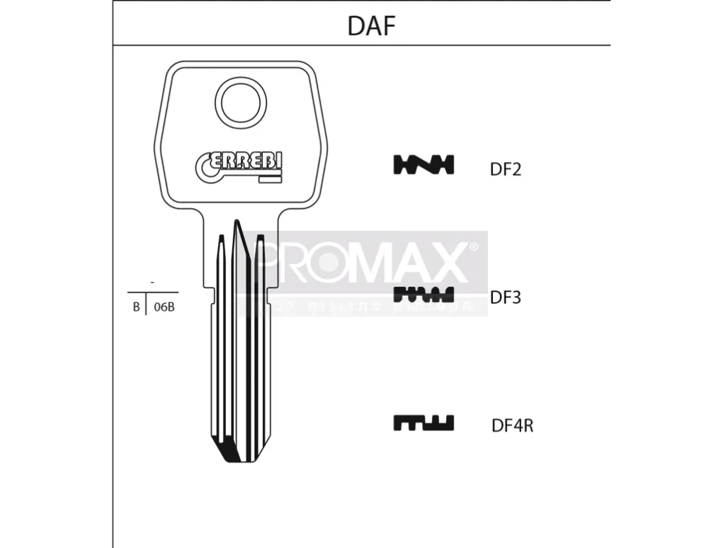 גלם תוצרת איטליה DF3 JMA / Errebi חורים