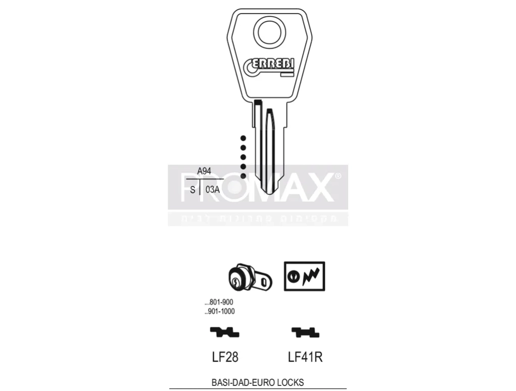 גלם תוצרת איטליה LF28 JMA / Errebi