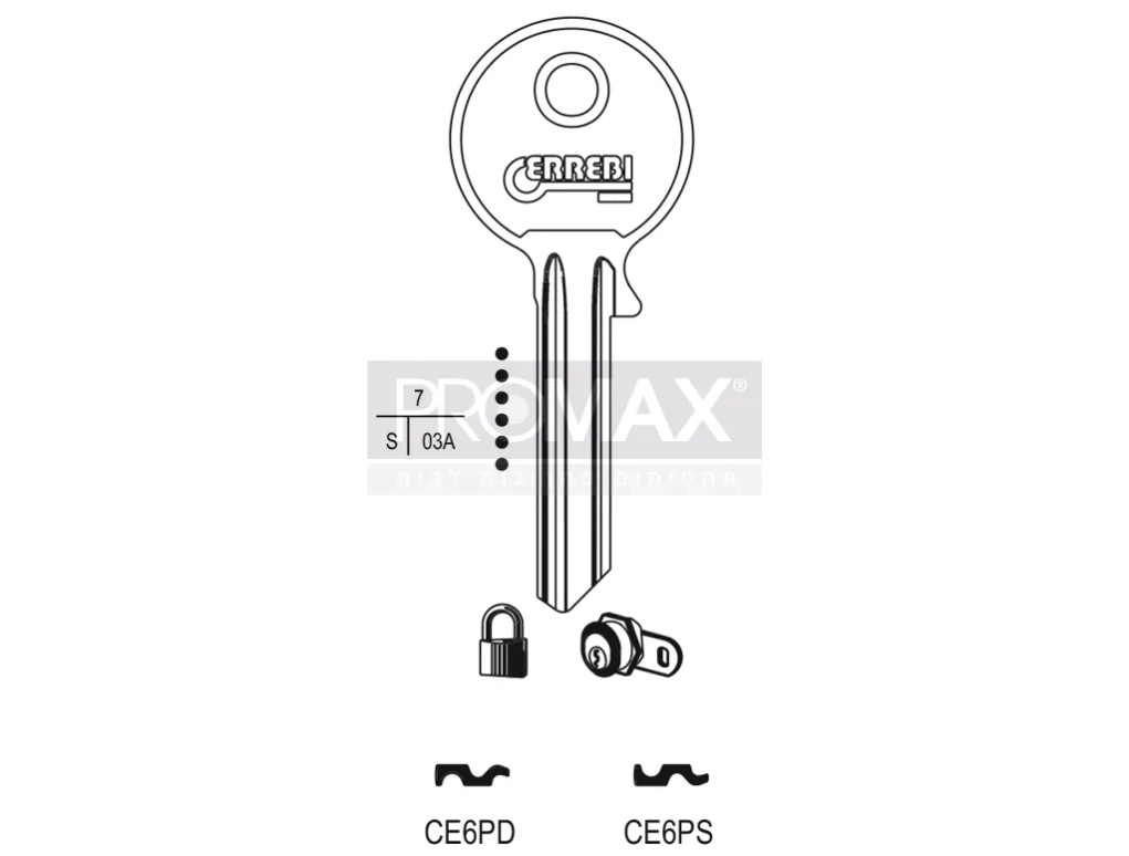 גלם תוצרת איטליה CE6PS Errebi