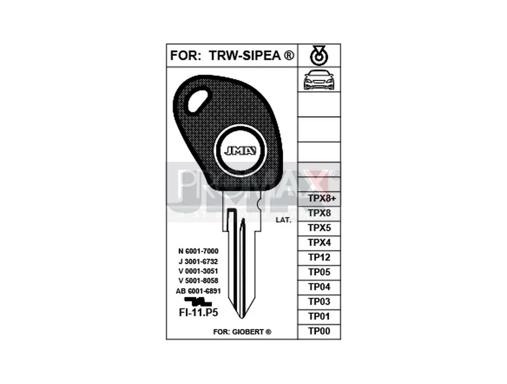 מפתח פיאט דוקטו JMA TP00FI-11.P5