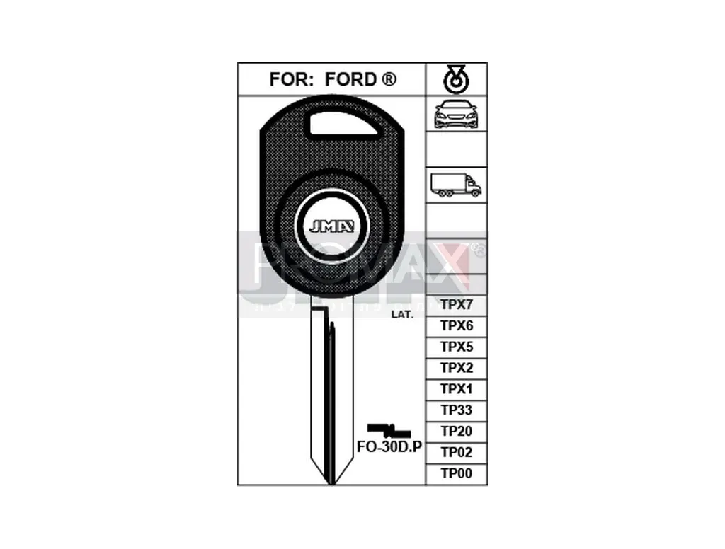 מפתח פורד אמריקאי JMA TP00FO-30D.P
