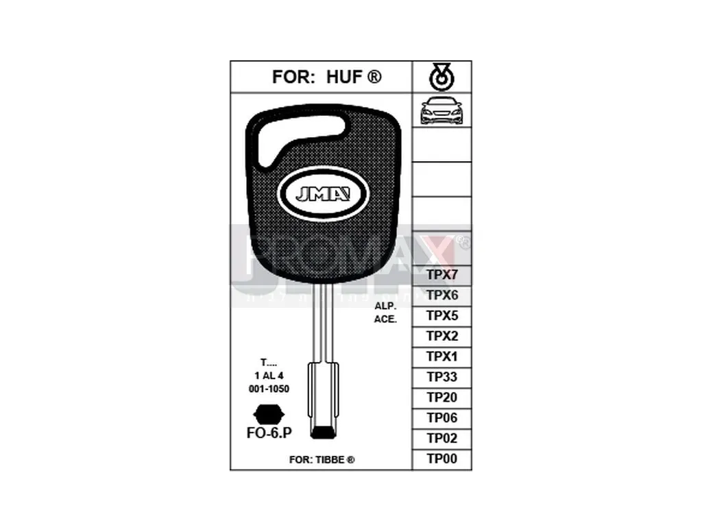 מפתח פורד מסמר JMA TP00FO-6.P