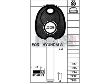 מפתח יונדאי קייה חדש חריטה TP00HY-20.P1