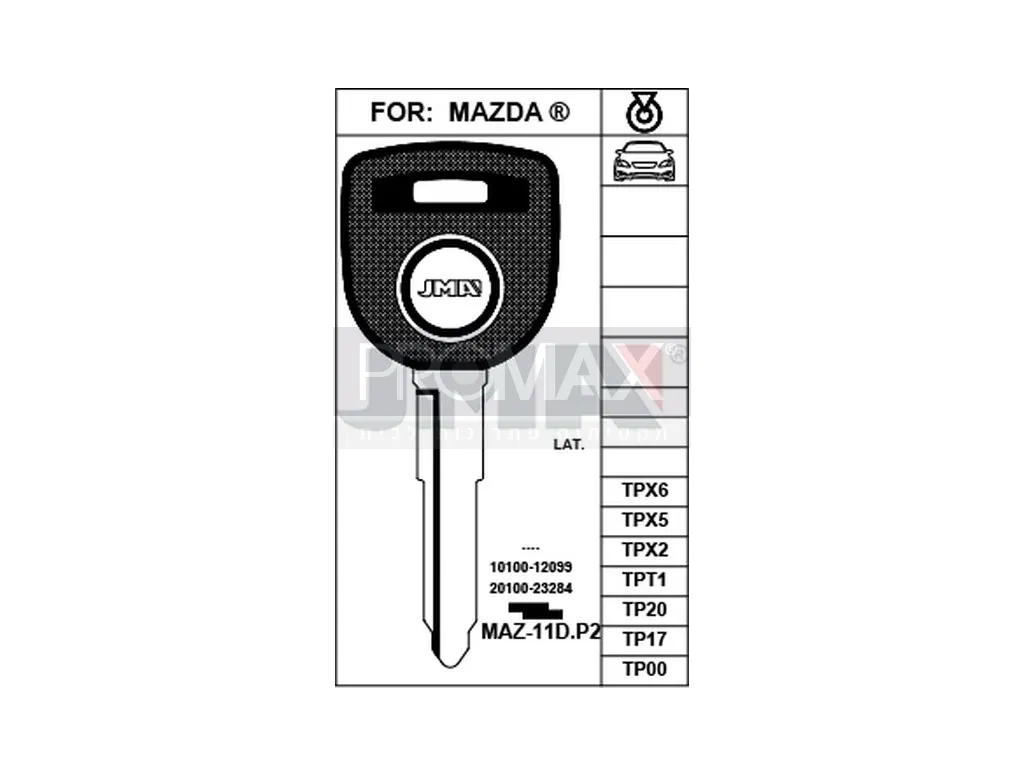 מפתח מאזדה 3 JMA TP00MAZ-11D.P2