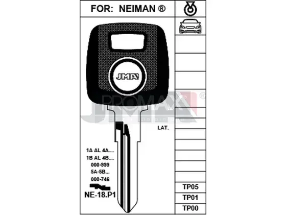 מפתח וולוו JMA TP00NE-18.P1