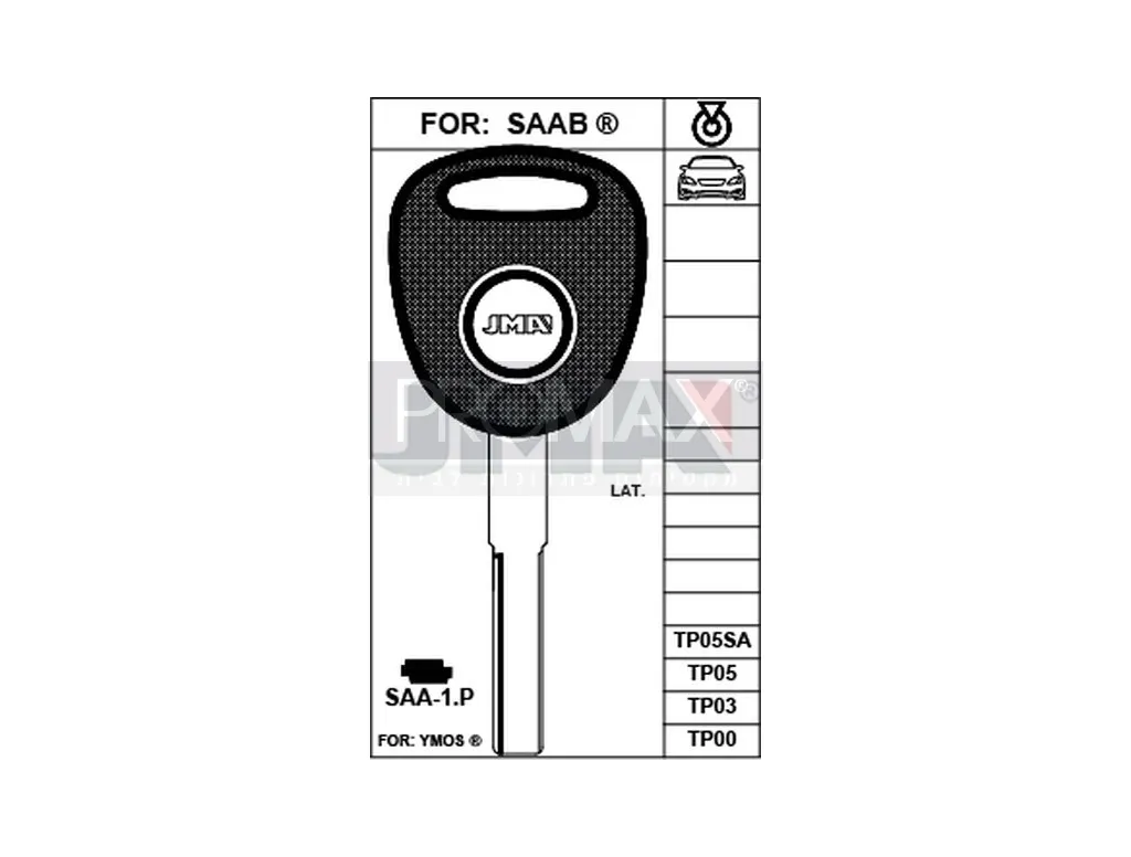 מפתח סאאב חריטה JMA TP00SAA-1.P