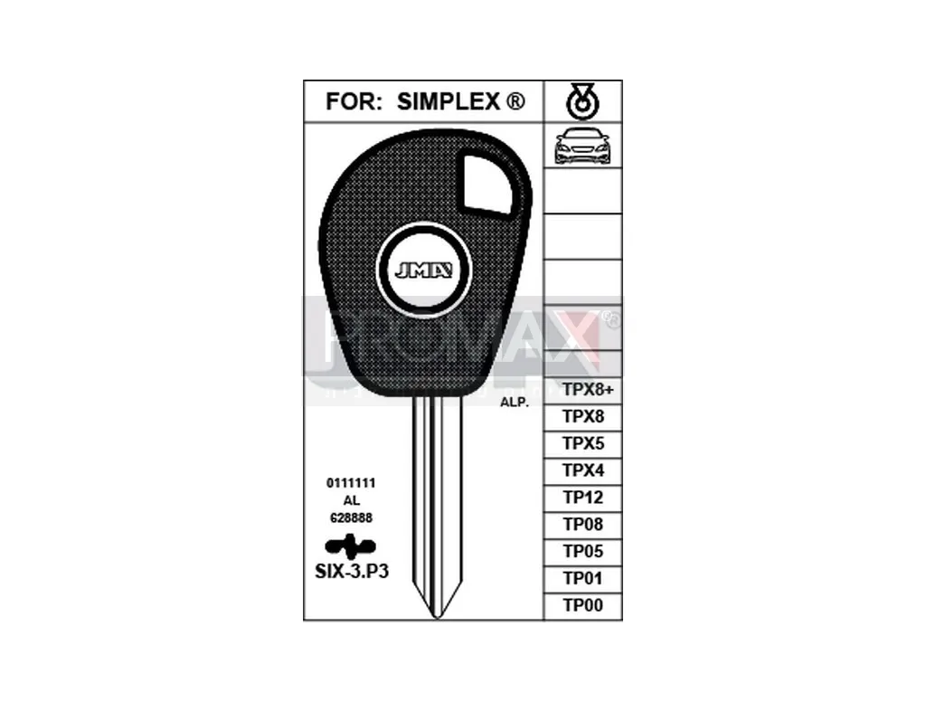 מפתח סיטרואן צלב JMA TP00SIX-3.P3