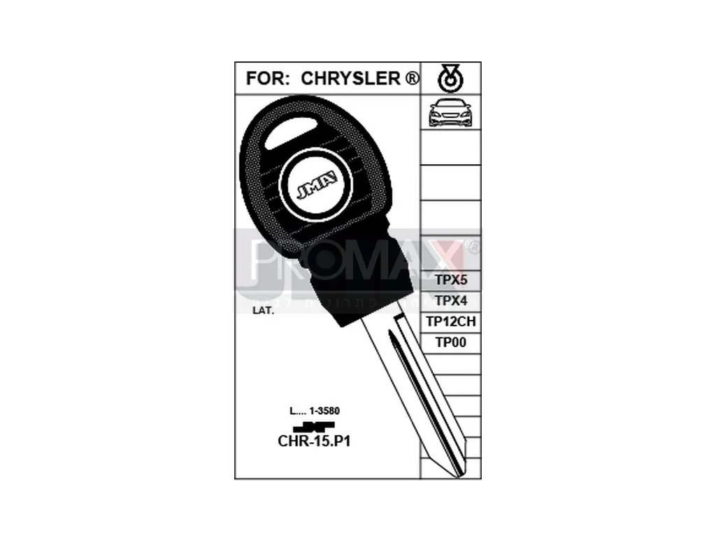 מפתח שברולט/קרייזלר גיפ JMA TP00CHR-15.P1