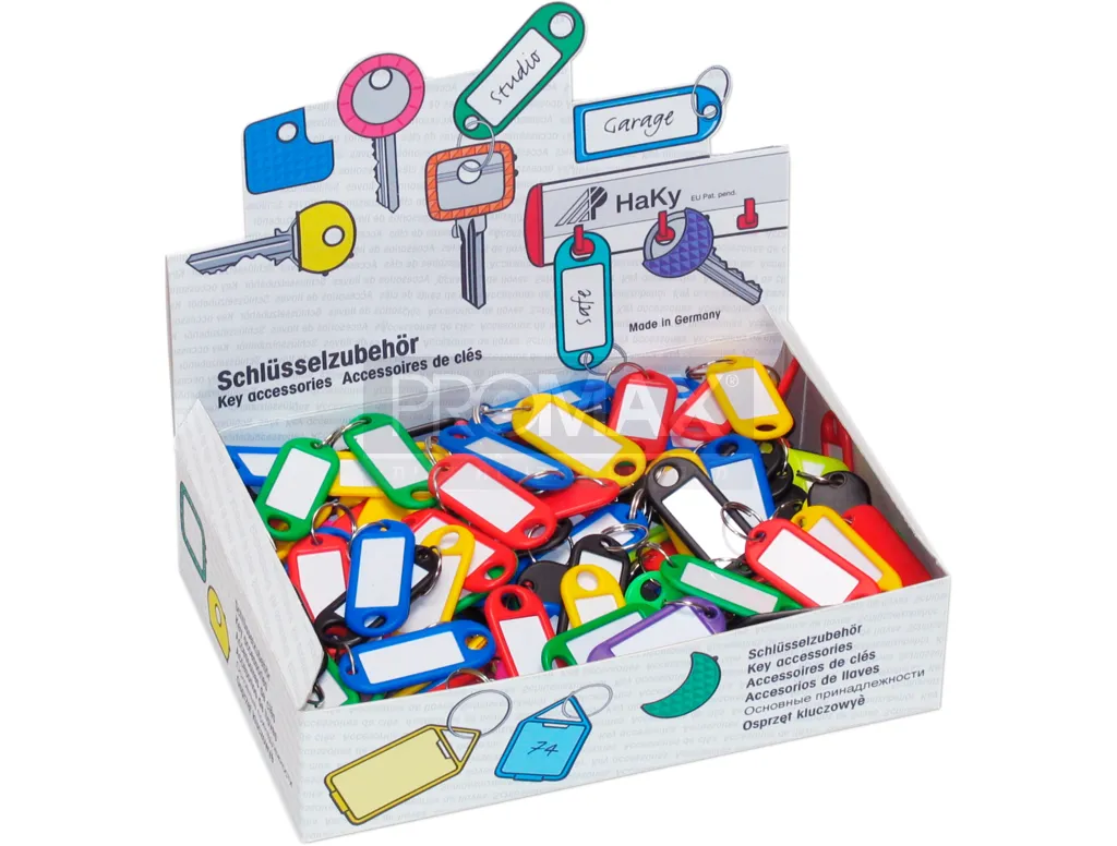 שלטים למפתח צבעונייים תוצרת גרמניה (200 י"ח בקופסה)