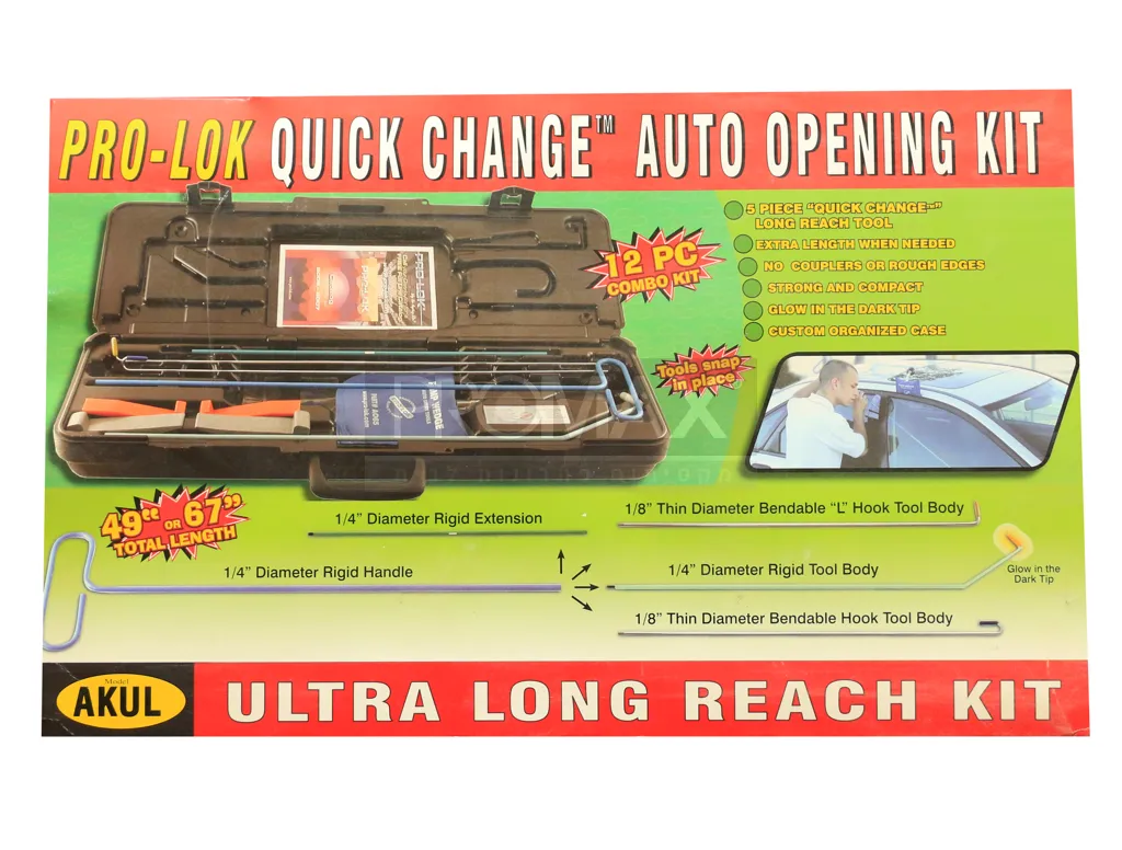 סט כלי פריצה לרכב במזוודה 13 חלקים אמריקאי 5