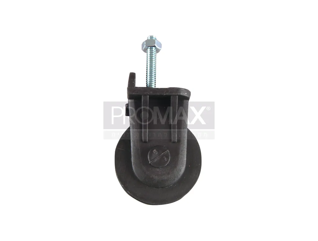 גלגל לחבל כביסה פלסטיק שחור בורג 3