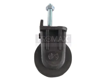 גלגל לחבל כביסה פלסטיק שחור בורג