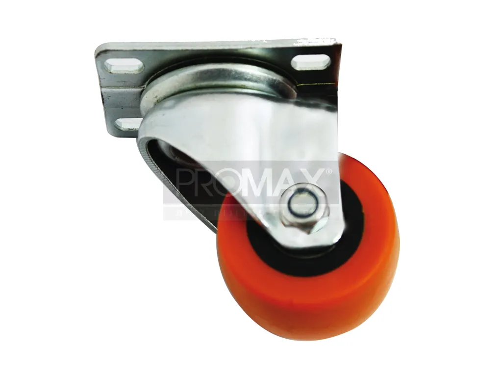 גלגל כתום ניילון איכותי 2" פלטה (למשקל 150 ק"ג)