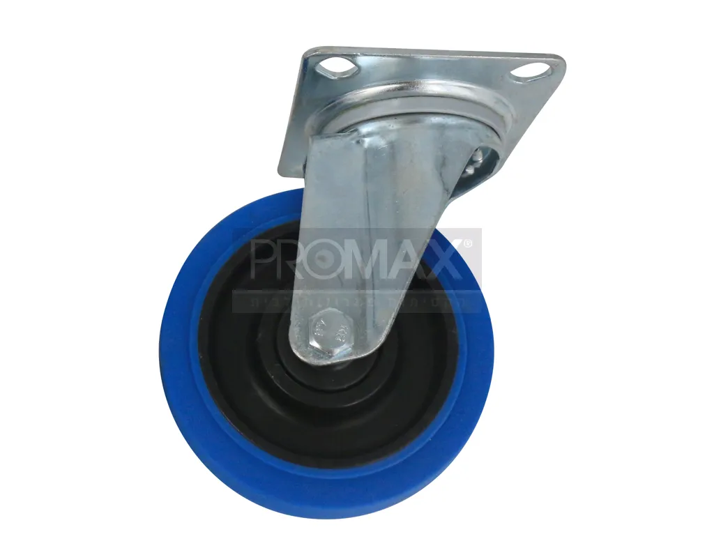 גלגל כחול 3" פלטה איכותי למשקל 110 ק"ג