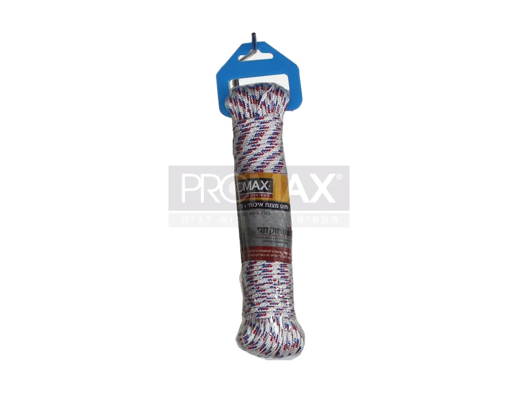 חוט מצנח 4 מ"מ צבעוני 20 מטר