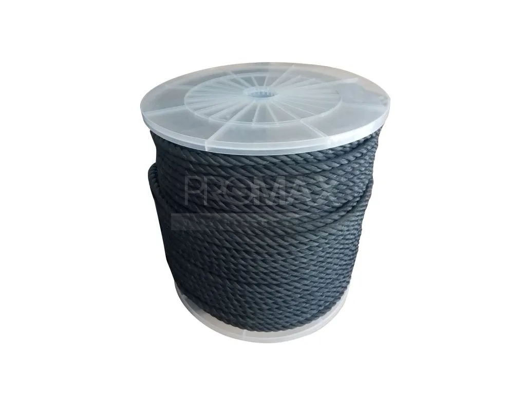 חבל פולי 4 מ"מ ק"ג שחור (כ-120 מטר בק"ג)