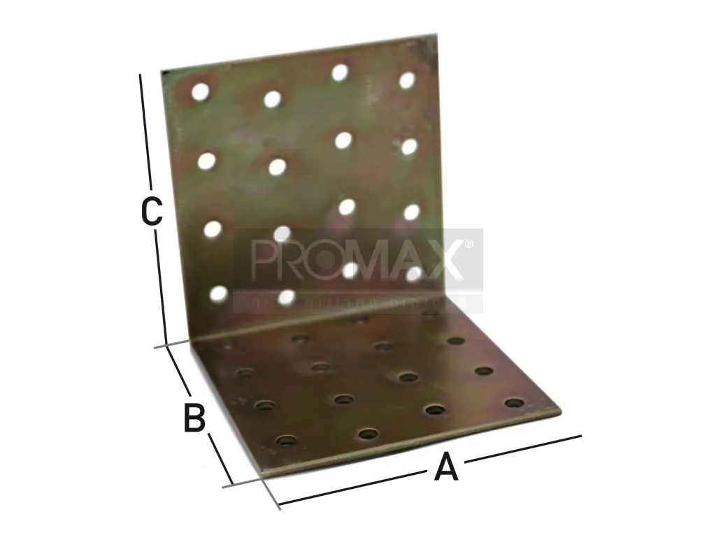 זווית רחבה 80*80*80 (עובי 2 מ"מ צהוב) 5