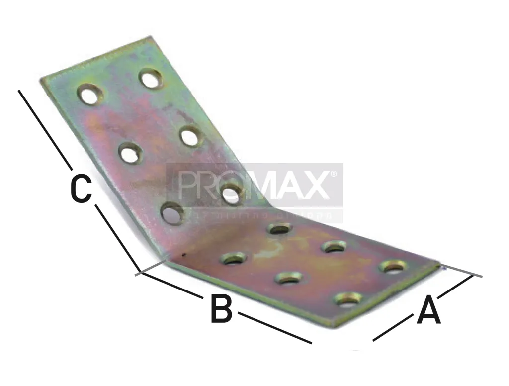 זווית 135 מעלות 40*40*40 (עובי 2 מ"מ צהוב) 5
