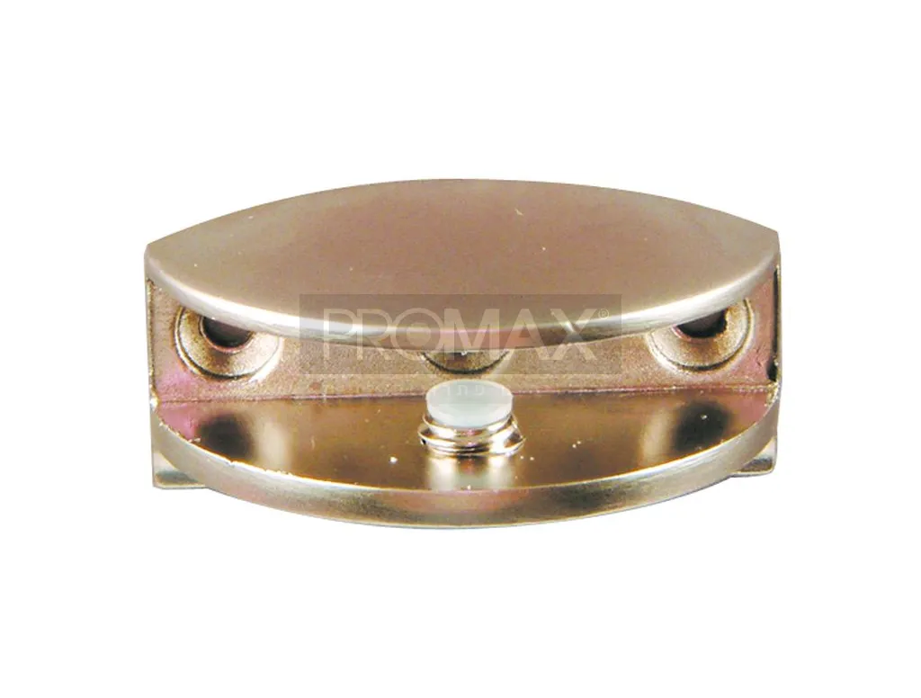 מחזיק מדף זכוכית ניקל מט 6 מ"מ זוג בבליסטר PROMAX