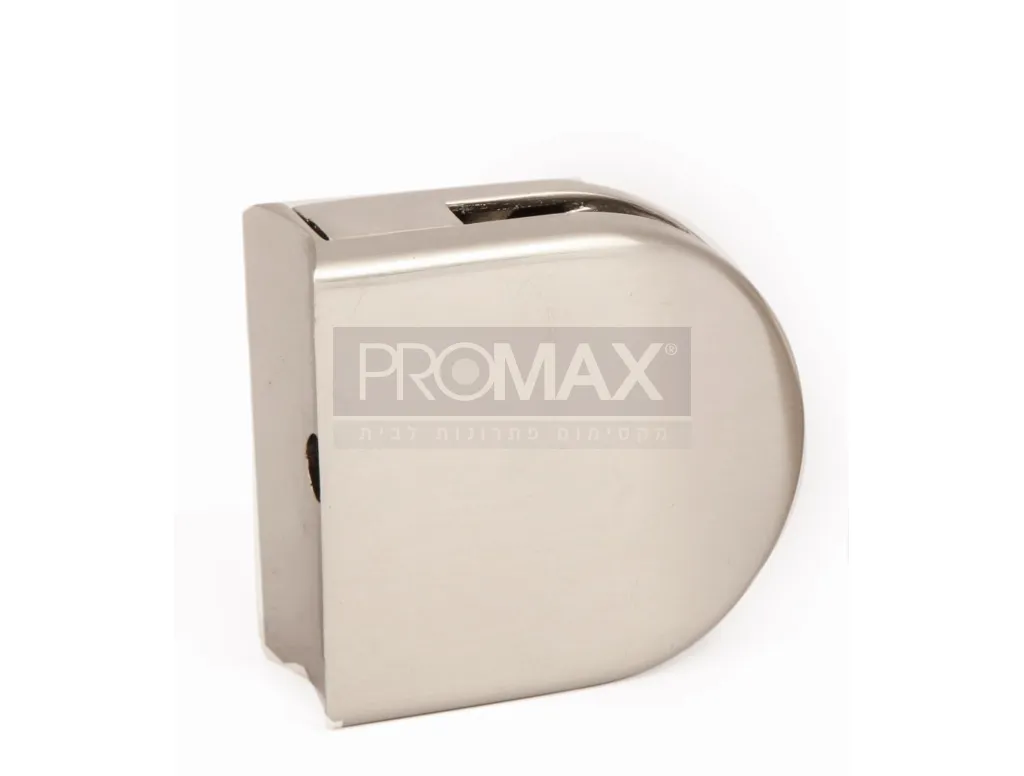 מחזיק מעקה זכוכית 10 מ"מ מעוגל ניקל מט