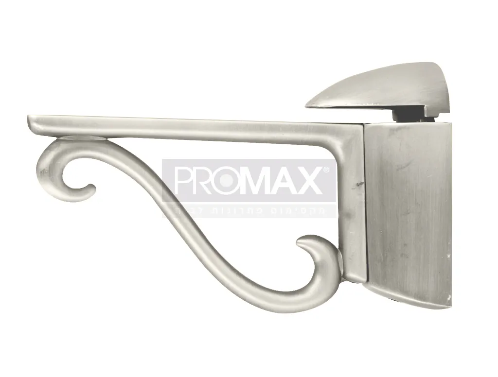 מחזיק מדף זכוכית דקורטיבי ניקל מט זוג בבליסטר PROMAX