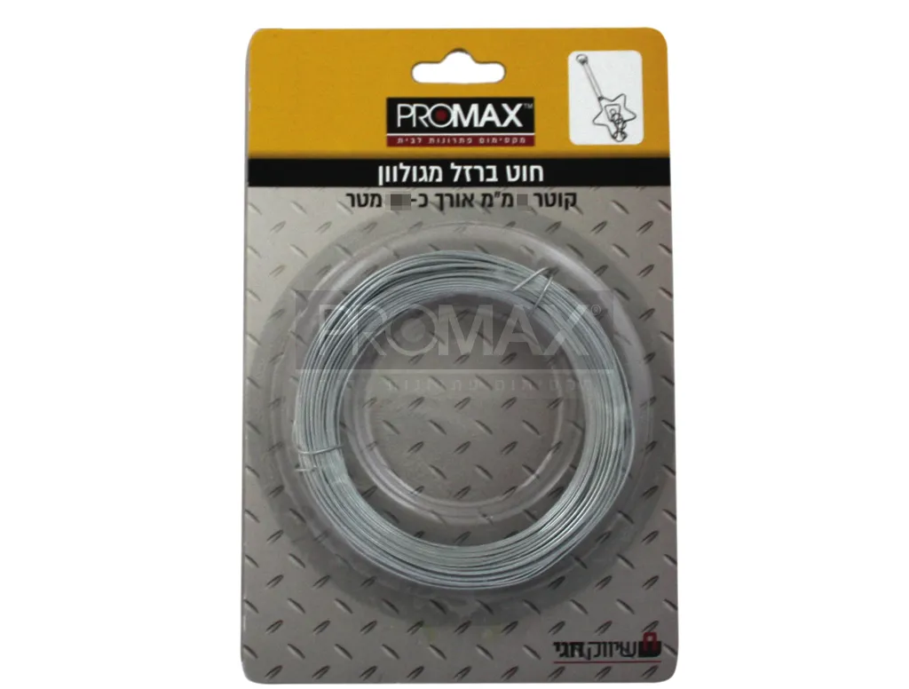חוט ברזל מגולוון 1 מ"מ (כ-20 מטר) בבליסטר PROMAX