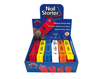 מגנט מגן אצבעות לדפיקת מסמר צבעוני מארז (42 יח')