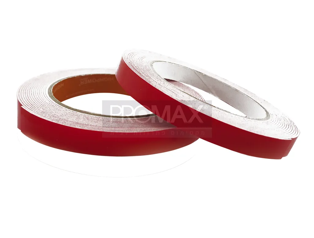 דבק דו צדדי חזק 2 יחידות 12 מ"מ-5 מטר PROMAX