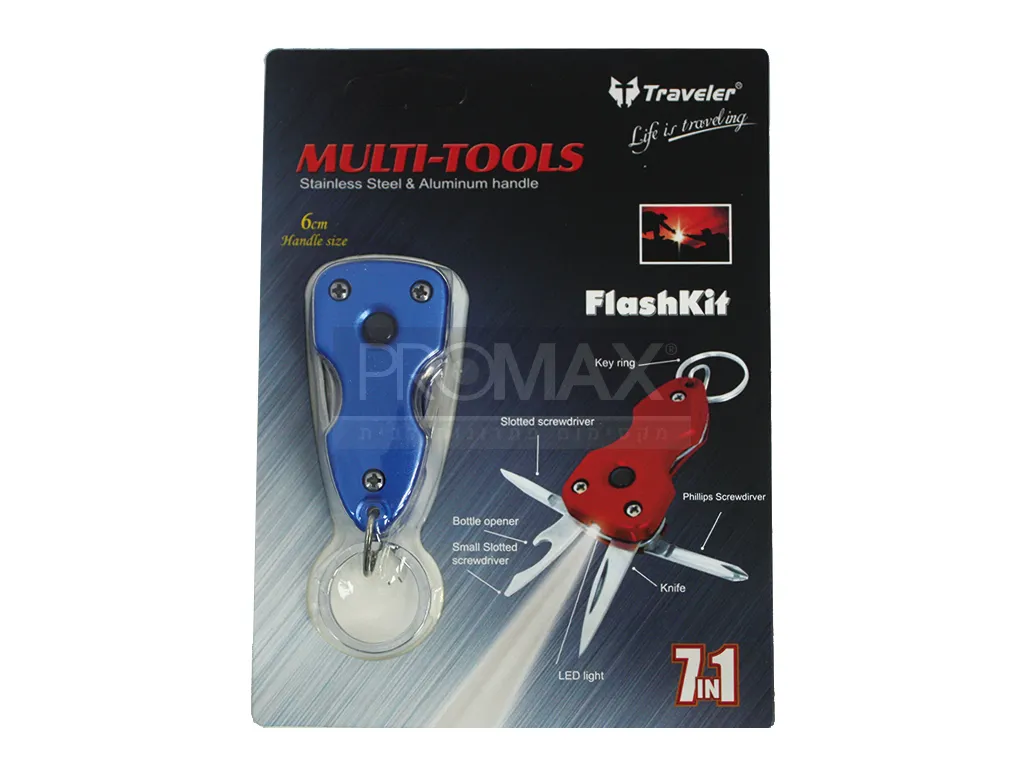 אולר רב תכליתי מיני עם פנס בבליסטר 3