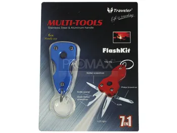 אולר רב תכליתי מיני עם פנס בבליסטר