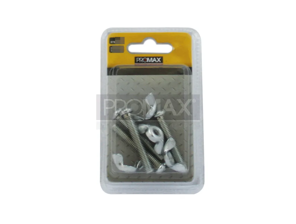 בורג 40 מ"מ ופרפר ( 4+4 ) באריזת שקף PROMAX