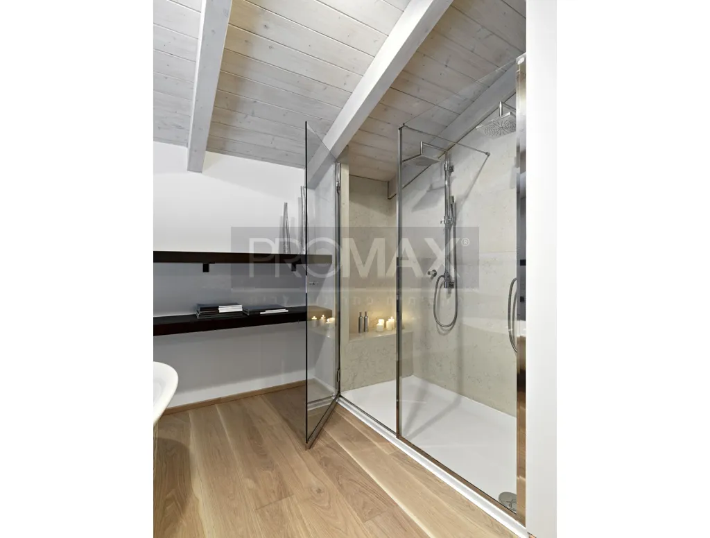 פס סיליקון (פינתי 90 מעלות ) 6 מ"מ מגנטי למקלחון (2.2 מטר) 9