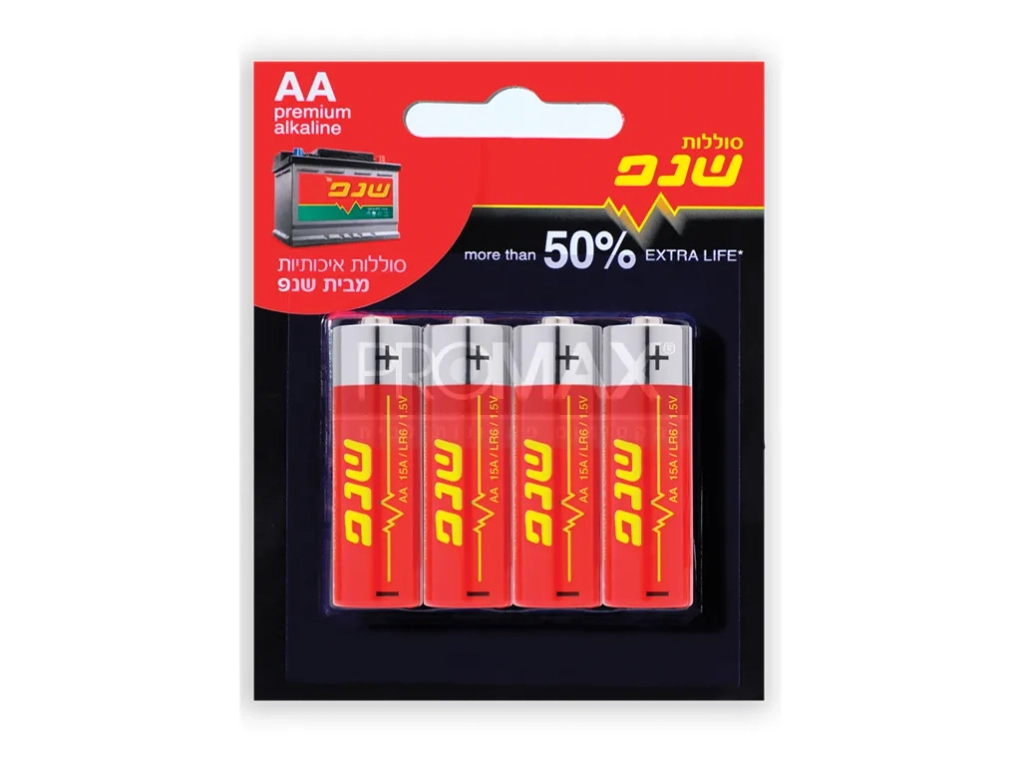 סוללה אלקליין AA שנפ 4 י"ח בבליסטר
