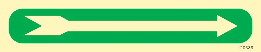 שלט פולט אור חץ ירוק גודל 6*30 מספר 386p