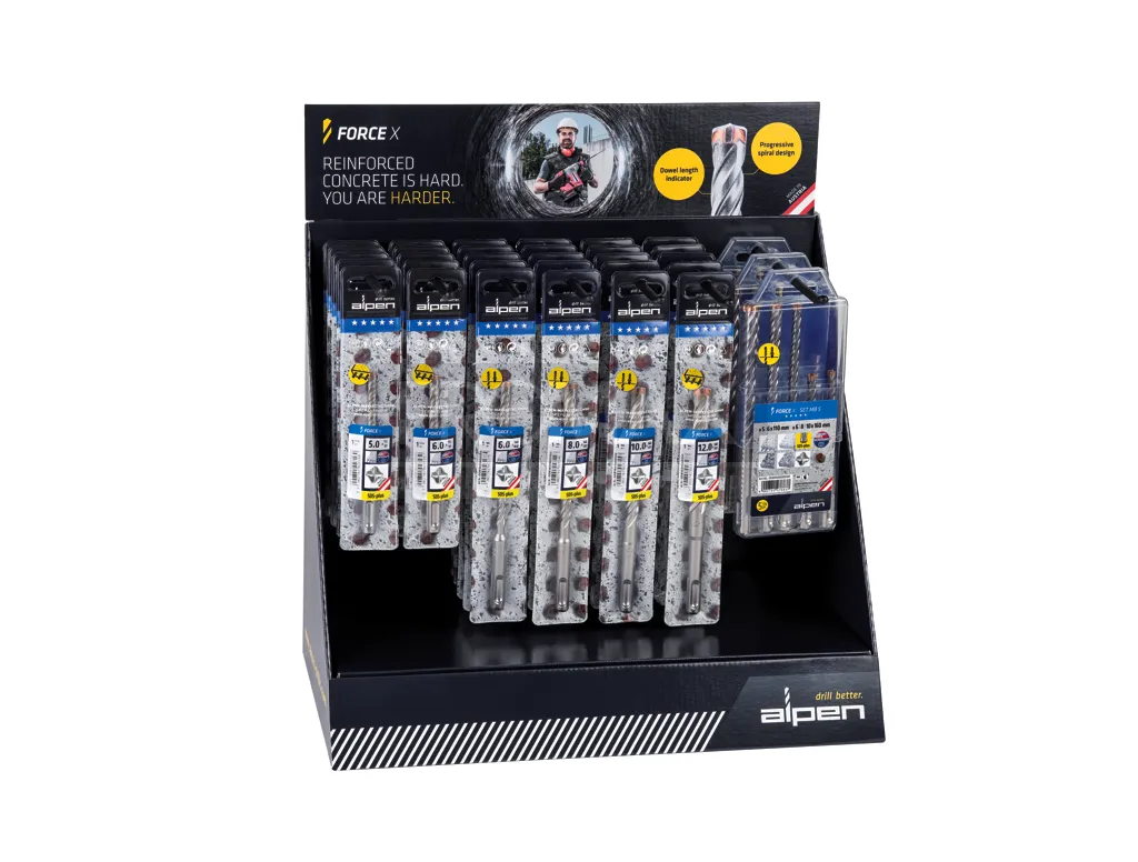 מקדח SDS צלב לפטישון FORCE X  6*110 ALPEN 9