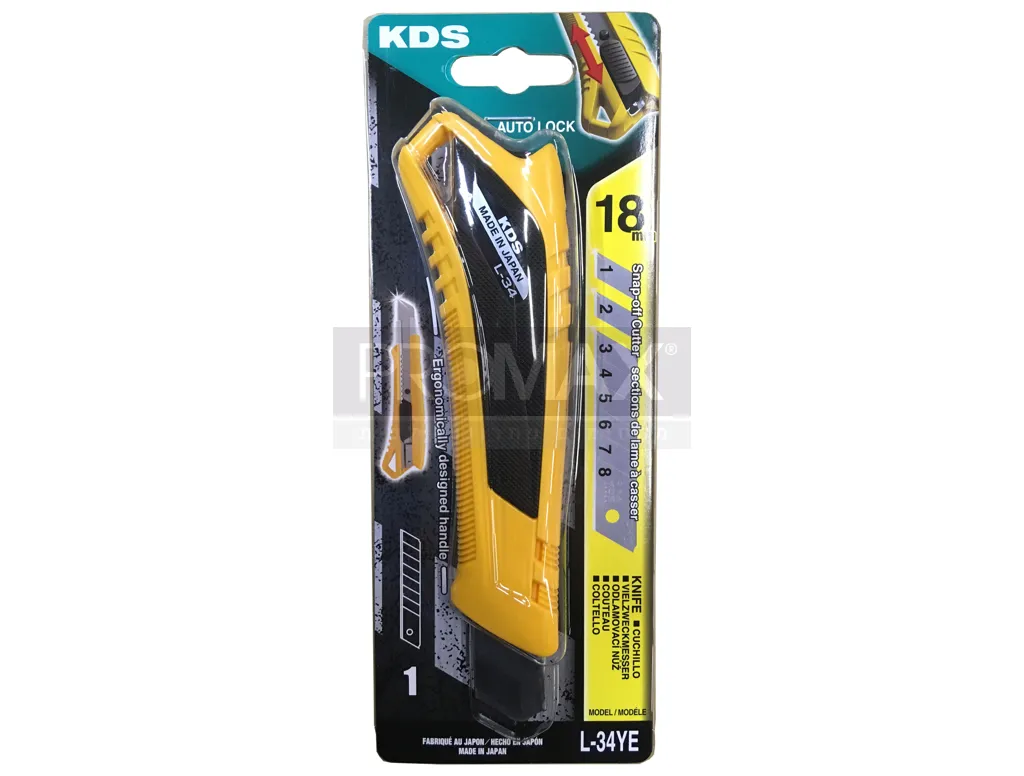 סכין יפני עם עצר אוטומטי KDS JAPAN דגם L-34 3