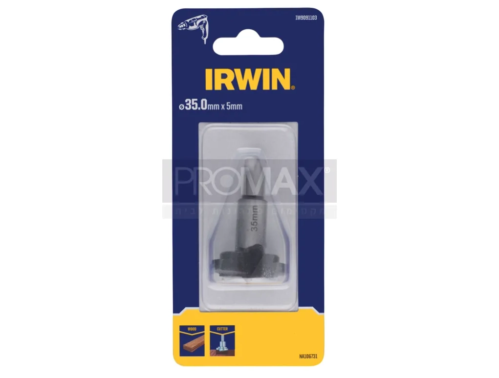 מקדח צירים בבליסטר IRWIN