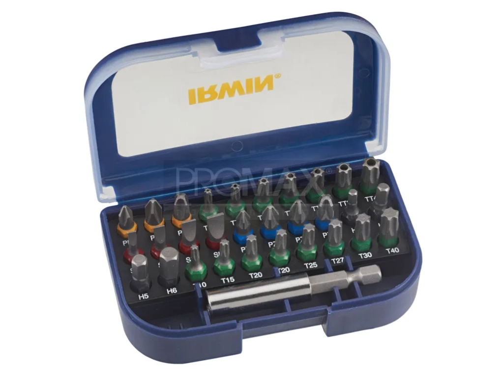 סט ביטים 31 חלקים ומוביל מגנטי  בבליסטר IRWIN