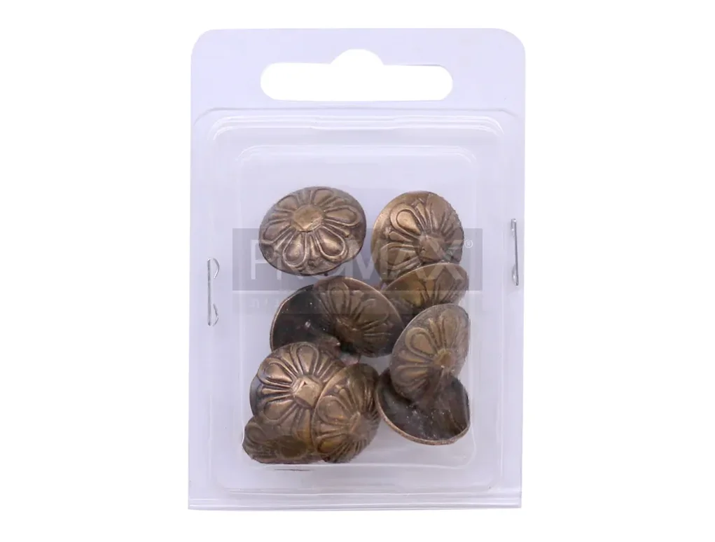 מסמרי ריפוד פרח גדול ברונזה