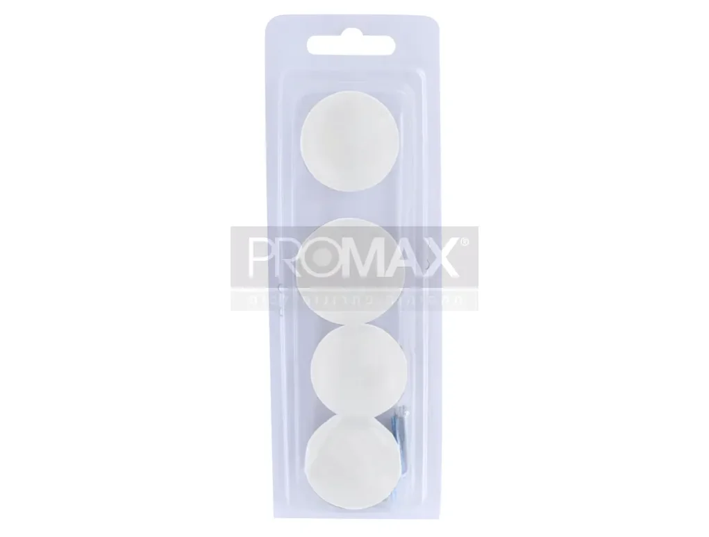 כפתור ארון עץ לבן (4 יח')