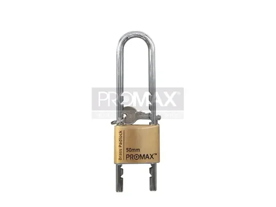 מנעול תלי 50 מ"מ מתכוונן בבליסטר PROMAX (גובה פנימי נטו 15 ס"מ )