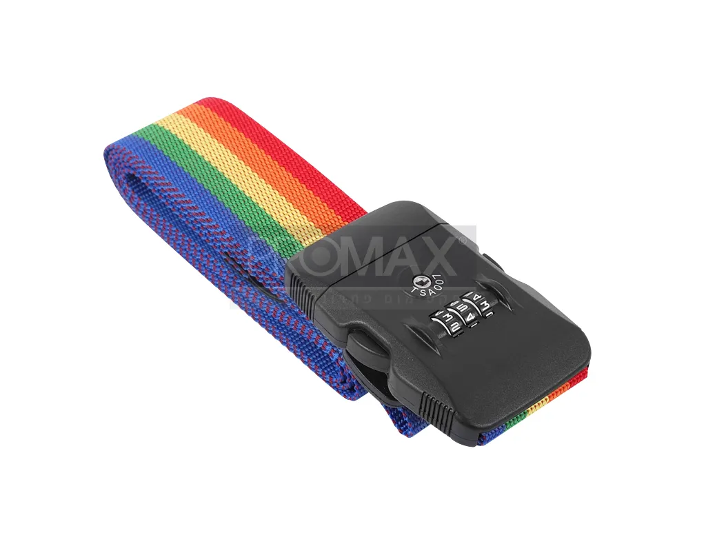 רצועה צבעונית לקשירת מזוודה נעילת מספרים