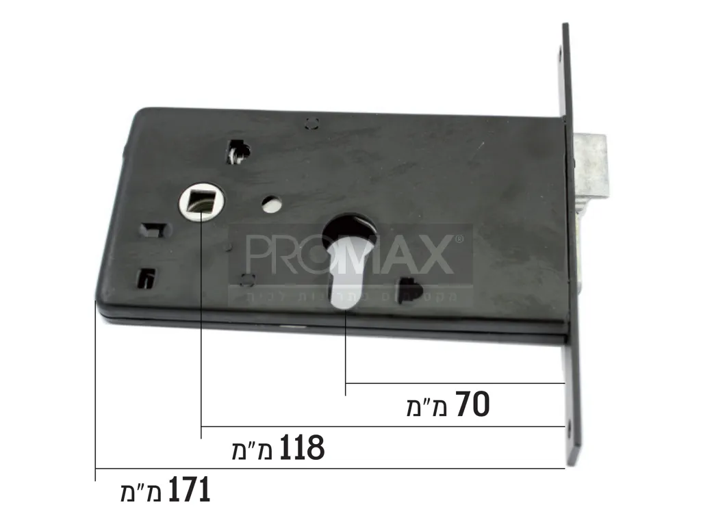 מנעול לדלת אלומיניום קורני ייל מרכז 70 מ"מ